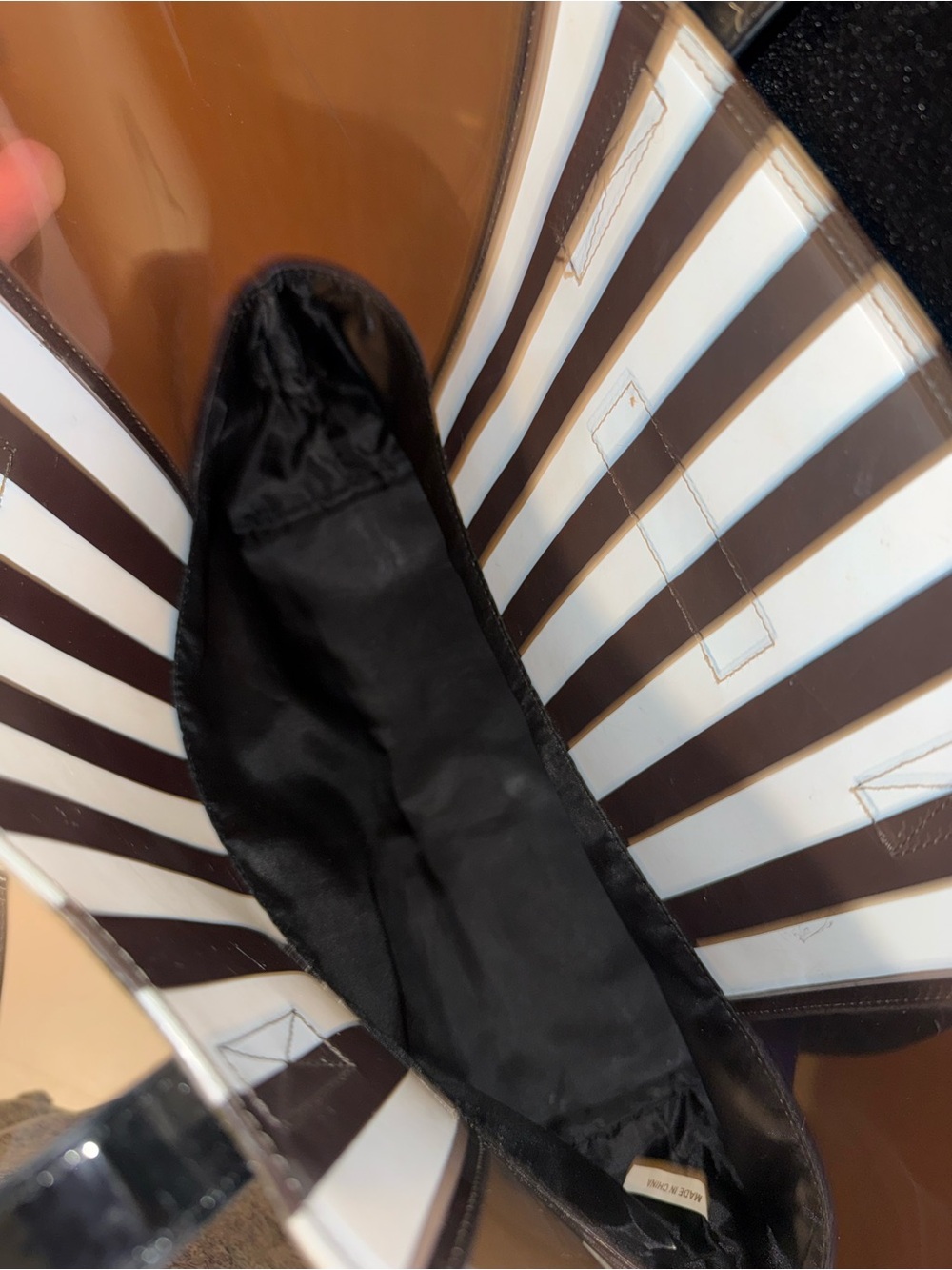 henri bendel Clear Stripe Tote with Blue Base - Picture 4 of 4